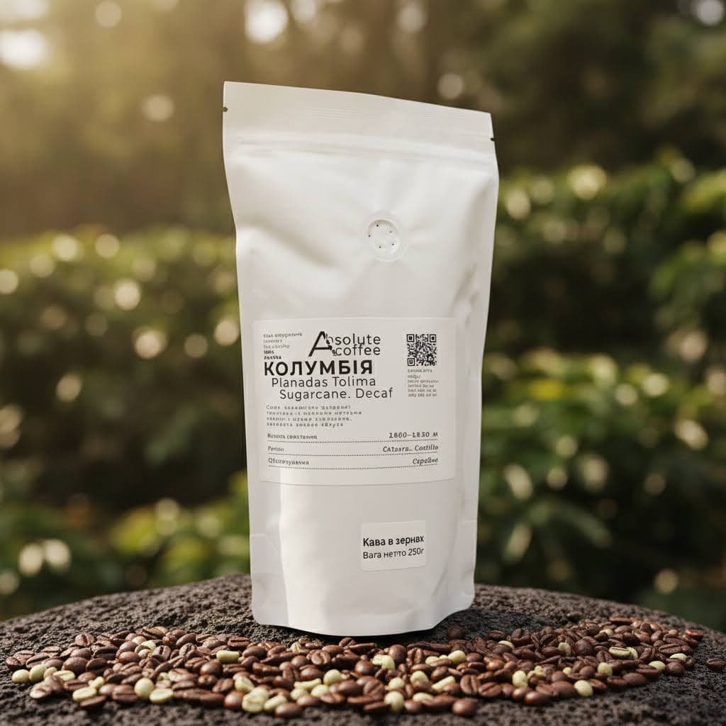 Кава в зернах Колумбія Декаф - без кофеїну (Colombia Planadas Decaf)