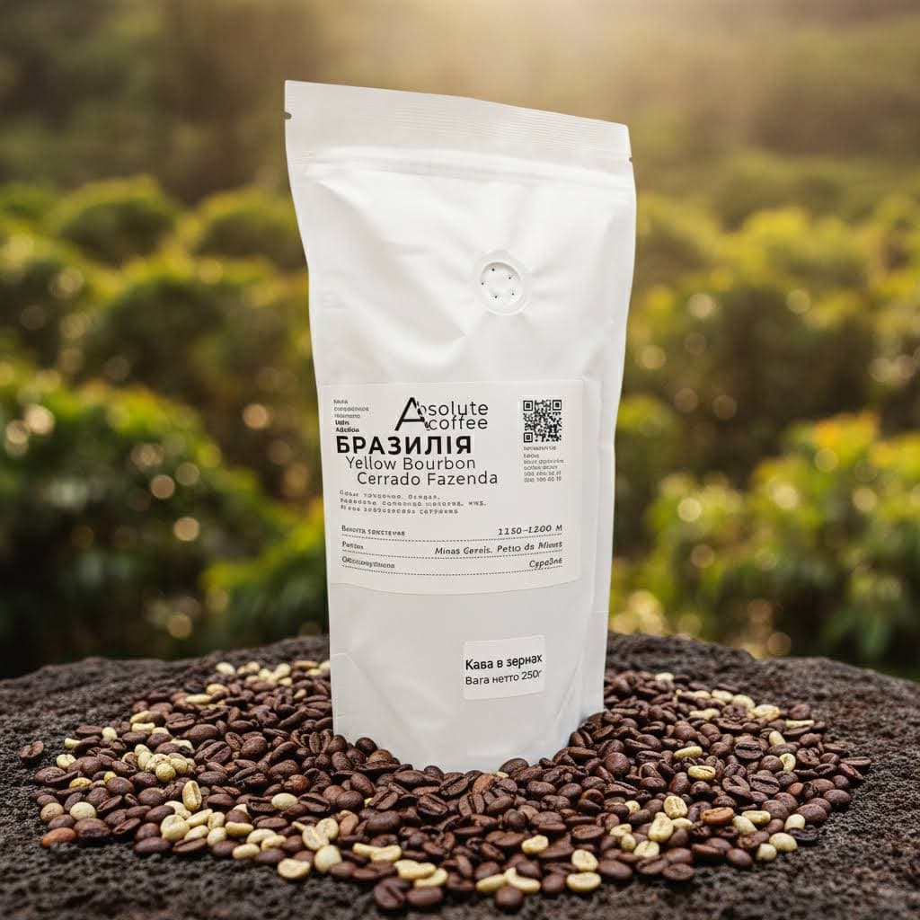Кава в зернах Бразилія Жовтий Бурбон (Cerrado Yellow Bourbon)